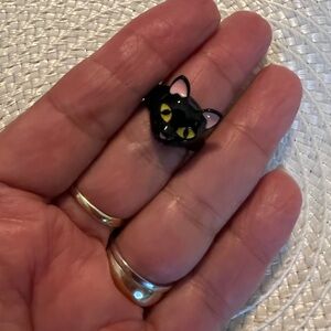 Sweet Little Black Kitty Ring